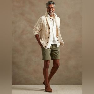 Banana Republic Authentic Raw Hem Shorts 8" Men's 32" NWT